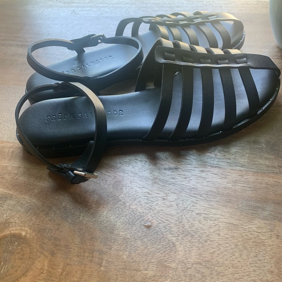 Black Strappy Sandals - Picture 8 of 10